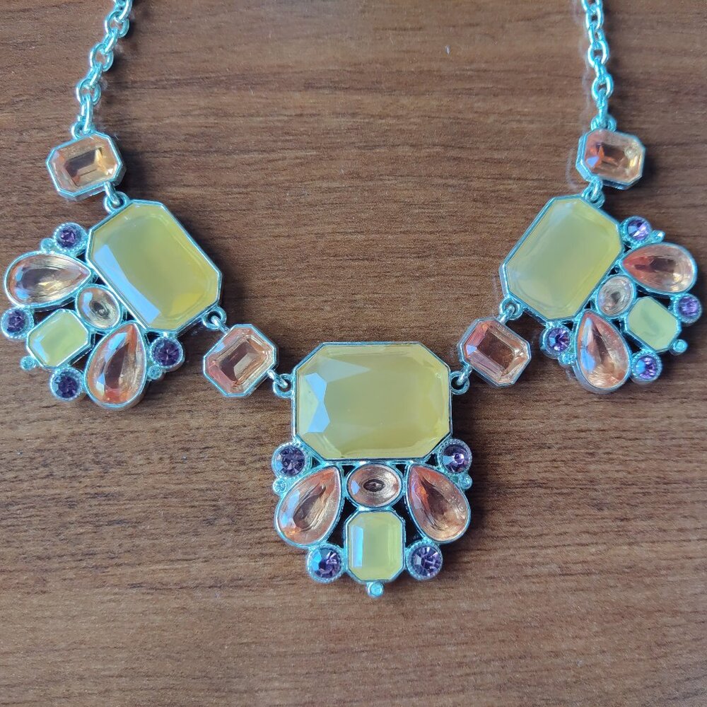 Chunky beaded statement necklace